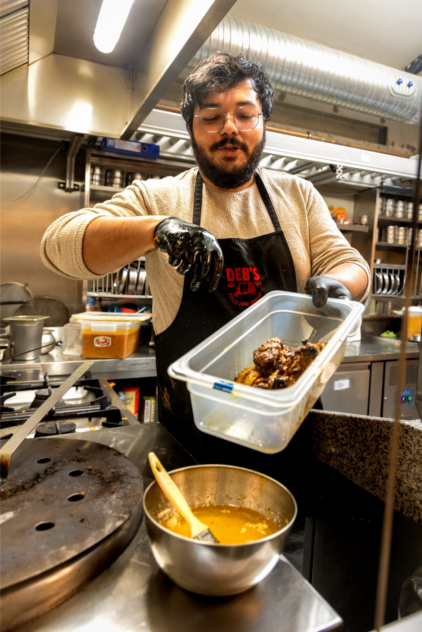 Chef Debdutta Gupta photographed at Deb's Bistro