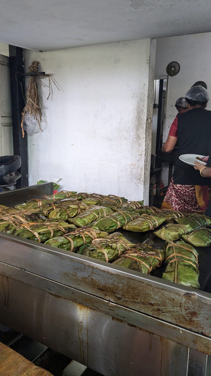 Inside a working kitchen during the research trip
